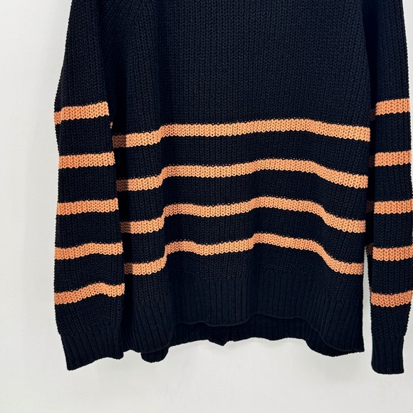 Torrid Womens 2X Black Tan Striped Raglan Button Down Cardigan Sweater NWT - Picture 10 of 13